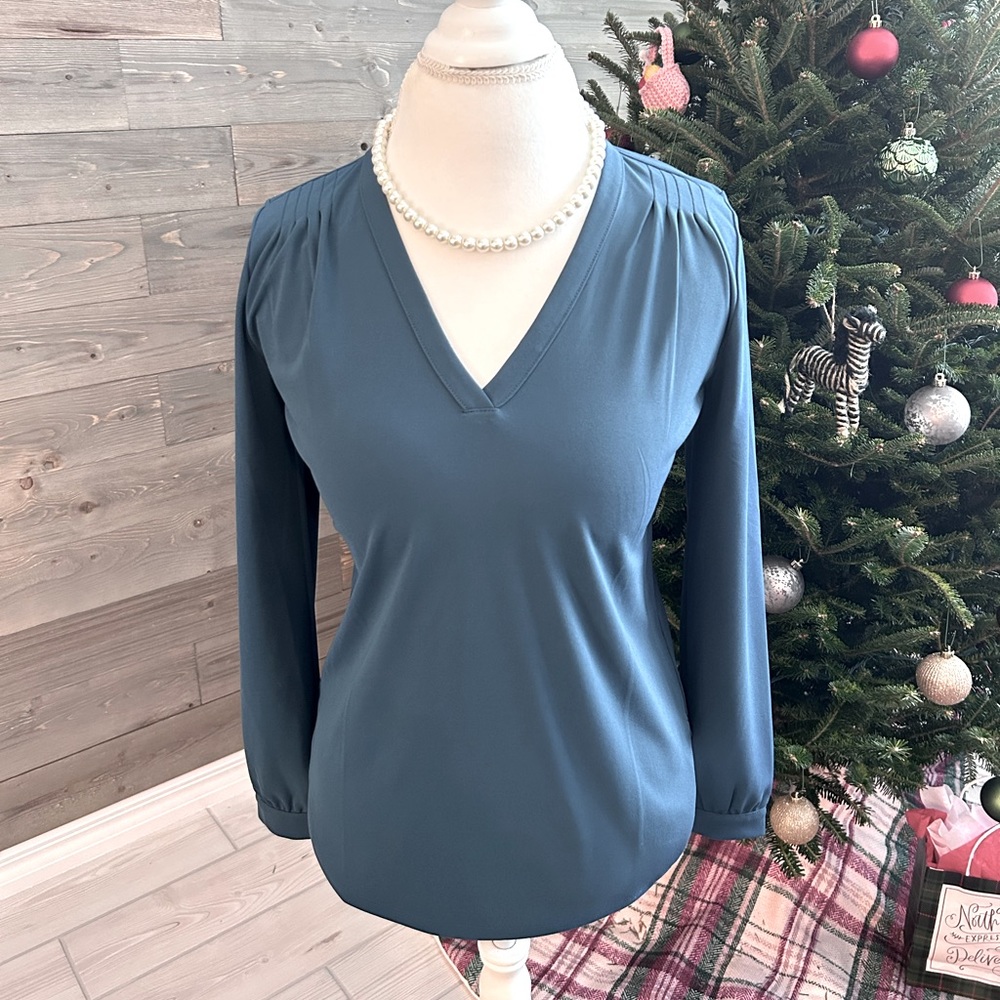 Ann Taylor Factory Green Long-sleeve Top XS